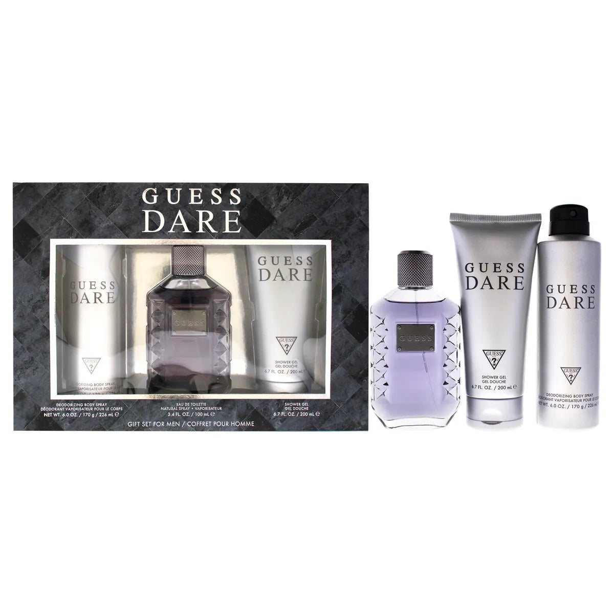 SET GUESS DARE EDT 100ML, BODY SPRAY 226ML, SHOWER GEL 100ML