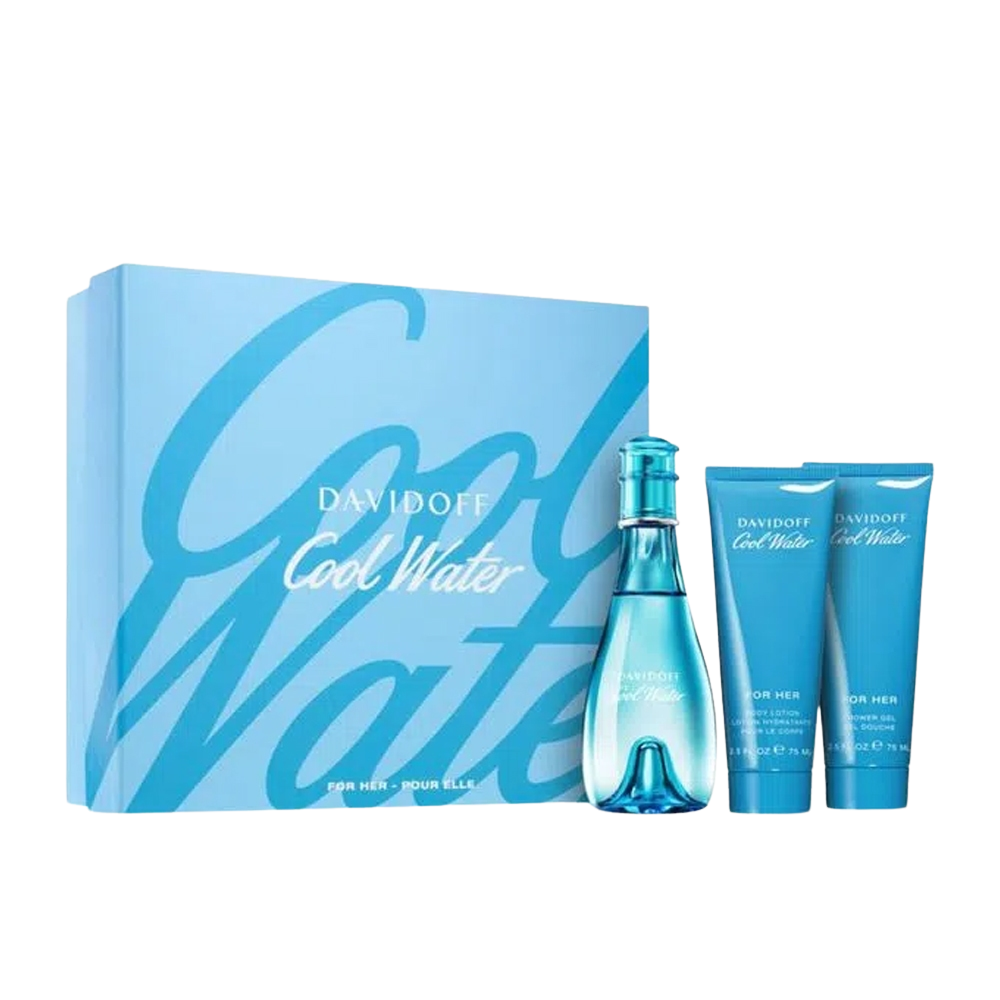 SET DAVIDOFF LADIES COOL WATER EDT 3.4 FL.OZ 100ML